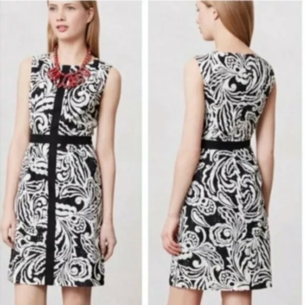 Tabitha Paisley Print Eyelet Lace Sheath Dress